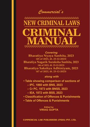 Criminal Manual book by Virag Gupta for Commercial House