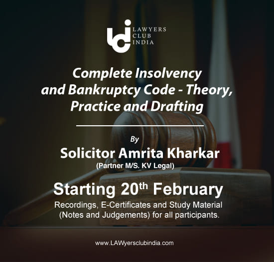The IBC - Theory, and Practice by Adv. Amrita Kharkar